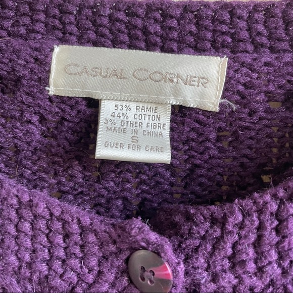 Vintage 90s Casual Corner Chunky Embellished Cardigan - Picture 2 of 5